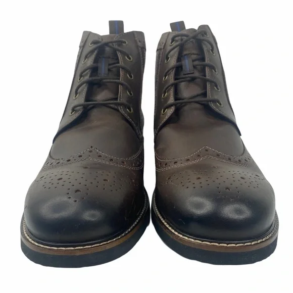 Nunn Bush Odell Wingtip Rust Dress Boots - Picture 3 of 16